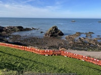 Safety Fencing near Doo Rock at Dunbar © Jennifer Petrie :: Geograph Britain and Ireland Safety Fencing near Doo Rock at Dunbar... 
