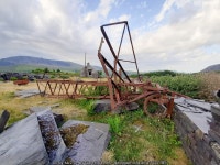 Toppled Blondin tower at Pen-yr-Orsedd... © Gareth James :: Geograph Britain and Ireland Toppled Blondin tower at Pen-yr-Orsedd.... 