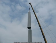 Attaching the top section of Turbine No... © Paul Anderson :: Geograph Britain and Ireland Attaching the top section of Turbine... 