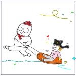 힘차게 달리는 루돌프아빠