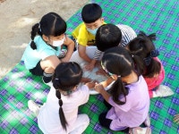 오창 각리초등학교 병설유치원 천연염색 체험 - 유치원 체험, 수업 - 자연염색 반딧불이 오창 각리초등학교 병설유치원 천연염색 체험