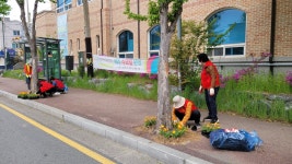 서평택발전협의회와 함께한 꽃식재 - 주민자치회 - 포승읍사무소 서평택발전협의회와 함께한 꽃식재