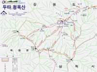 두타산[頭陀山]-1,357m-청옥산[靑玉山]-1,404M-삼화, 미로면 - └――――➤[강원도 지도] - 10분만 기달려 두타산[頭陀山]-1,357m-청옥산... 