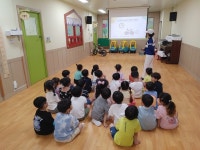 효성교회어린이집(8월13일) - ◈ 유치원어린이집대상 자전거안전교육(강북구청) - 녹색자전거봉사단연합 효성교회어린이집(8월13일)