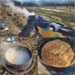 12/1- 곶감걸기,메주쑤기, 콩이맘 환갑, 바래봉 다녀오기(광평유람단) - 2025- 지리산 귀농일기 - 설봉의 <지리산방> 12/1- 곶감걸기,메주쑤기... 