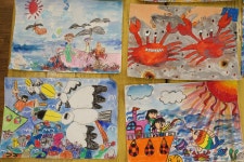 동구 바다그리기 출품 - 멋진 작품들(완성) - 좋은아침아트엔짐어린이집 동구 바다그리기 출품