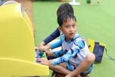 김해 하늘 농장 물놀이! - ············ 행복나래(만5세) - 사랑속에서 꿈을 키우는 세계로교회 부설 제일어린이집 김해 하늘 농장 물놀이!