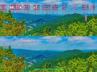 오독산 등산로 전경-②(오독산 정상 및 오독산에서 바라본 주변지역... 삼성산 기암괴석 및 100대 명산 안내(산정상 조망) 오독산 등산로 전경-②... 