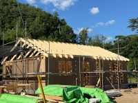 봉화 법전 - 서까래 작업 - 봉화 법전 현장 - (주)나무집사랑 봉화 법전 - 서까래 작업