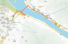 한강자전거길(하남검단산역-다산성곽) - 둘레길 GPS Track - GPS 월드 한강자전거길(하남검단산역-다산성곽)
