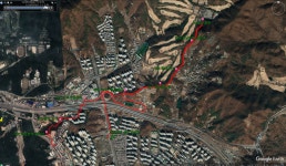 한남정맥 용인지역 03구간 롯데에코입구정류장-호수마을 정류장 - 둘레길 GPS Track - GPS 월드 한남정맥 용인지역 03구간... 