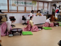 대학원 19기 규방다례 실기심의 모습(2021.8.) - 우리들의 이야기 - 한국차문화협회서울제2지부(동부) - 중랑구청다향회봉사 대학원 19기... 