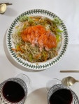 (쩌렁쩌렁) 토마토도 잊지마(대박 공지다 대빵 ^^77) - 레시피🍛🍴 - ＊여성시대＊ 차분한 20대들의 알흠다운 공간 간장 국수 위에 연어...