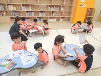 산본도서관&방송댄스&M블록(모터로 만든 회전목마) - 24 나무반(7세) - 군포리라어린이집 산본도서관&방송댄스&M블록(모터로 만든 회전목마)