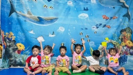 뮤직컴스토리-주황물고기 친구 찾기 - 꼬마별반 (바깥.특별활동) - ☆~별수아 어린이집~☆ 뮤직컴스토리-주황물고기 친구 찾기