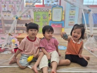 모기장에서 놀아요. - ☺4세 새싹2반☺ - 행복엔젤유치원 엔젤어린이집 모기장에서 놀아요.