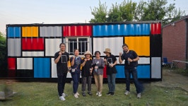 평택 에바다 장애인 복지관- 컨테이너 벽화 봉사 - 국내사역 - 한국미술인선교회 평택 에바다 장애인 복지관- 컨테이너 벽화 봉사