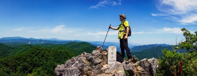 2024년 6월 13일 석병산 정상에서 파노라마 개인사진 - 6월 석병산 - 다정큼나무모임 2024년 6월 13일 석병산 정상에서 파노라마 개인사진