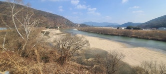 남강 둑길 진주-의령구간(한실마을입구~산방마을~전지미~정암교) - 아름다운 둘레길 - 강과 산과 길과 시(강,산,도,시) 남강 둑길 진주-의령구간... 