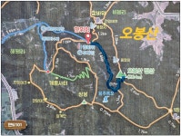 보성 ~오봉산 - 산행지도 및 개념도 - 덕운농원 보성 ~오봉산
