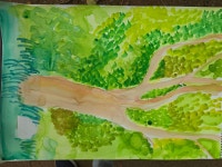 청담공원 야외수업 - 매주수요일10시~13시까지 수채화작업즐기다 - 수채화,기초연필,수채화드로잉 수요동호회^^와WA 청담공원 야외수업