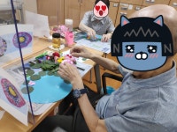 실버인지미술 꽃 만다라 만들기 - 인지기능 프로그램 - 구립 한남데이케어센터 실버인지미술 