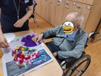 실버인지미술 꽃 만다라 만들기 - 인지기능 프로그램 - 구립 한남데이케어센터 실버인지미술 