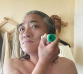 온비를 얼굴에 사용하는 사진 - 온비랜드 - 법화경유통회 경전회상 온비를 얼굴에 사용하는 사진