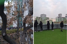 새해 해맞이 용산성당 마당 250101 - 땅이름 연구 - 땅이름 새해 해맞이 용산성당 마당 250101