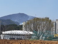 기장 철마 고촌에서 찍은 산불 - 삭제게시판 - 樂 SOCCER 기장 철마 고촌에서 찍은 산불