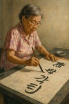 서예활동 - 4. 인지프로그램 - 에이플러스주은방문요양센터 서예활동