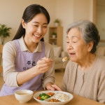 휴먼푸드서비스 시니어데이케어센터 주은 일산점 | 식사도움 - 주은이의 서비스생활 - 에이플러스주은방문요양센터 식사도움