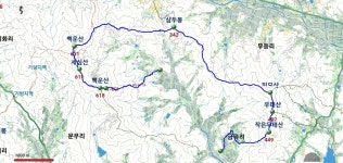 작은우태산 우태산 미모산 삼두봉 백운산(삼방산) 세심산 백운산 (김천)... 뉴서울마운틴클럽 작은우태산 우태산 미모산 삼두봉 백운산(삼방산)... 