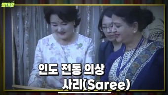 인도 대통령 부인이 선물한 인도 전통의상 사리로 블라우스 지어 입고 간 김정숙 - 사회·기타 - 담소와토론 인도 대통령 부인이 선물한 인도...