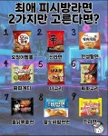 최애 PC방 라면 2개 고르기 - ★ ··· 하프타임 - 樂soccer 최애 PC방 라면 2개 고르기