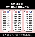 남녀 키 차이, 딱 이정도가 설렘 포인트 - 만화&유머방 - 싱글.솔로. 5060남녀공학 남녀 키 차이, 딱 이정도가 설렘 포인트