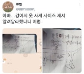 아빠...강아지 옷 사게 사이즈 재서 알려달라했더니 이럼.twt - 유쾌방 - 엽기 혹은 진실 (세상 모든 즐거움이 모이는 곳) 아빠...강아지 옷 사게... 