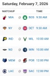 2/7 토요일 경기 일정 및 박스스코어 담당자 - NBA 박스 스코어 - I Love NBA 2/7 토요일 경기 일정 및 박스스코어 담당자