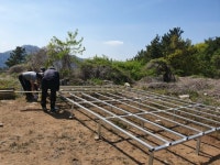 상데미 야영장 데크 설치 - 번개산행기, 희망산행기 - 청람산악회 상데미 야영장 데크 설치