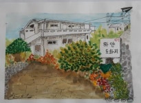 정원이이쁜집 하얀도화지 원룸형숙소 - .......... 텃밭나무꽃들 - 제주도여행 하얀도화지민박 제주서귀포 오션뷰 정원이이쁜집 하얀도화지 원룸형숙소