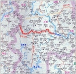 통명지맥 2구간(원리재=＞통명산=＞보성강/섬진강 합수점) - 윤종국님... 총동문회 통명지맥 2구간(원리재=＞통명산=＞보성강/섬진강 합수점)