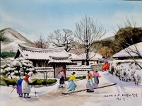외암마을의 설명절 - 풍경화 - 이 동 섭 외암마을의 설명절