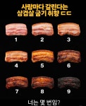 사람마다 갈리는 고기굽기 취향 - ┃⊙ 유머/뉴스 게시판 - 로드파일럿-추레라 사람마다 갈리는 고기굽기 취향