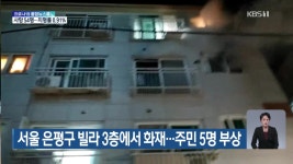서울 은평구 빌라 3층에서 화재..주민 5명 부상 - kakaoTV 서울 은평구 빌라 3층에서 화재..주민 5명 부상