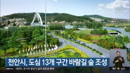 천안시, 도심 13개 구간 바람길 숲 조성 - kakaoTV 천안시, 도심 13개 구간 바람길 숲 조성