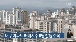 대구 아파트 매매지수 8월 반등 주목 - kakaoTV 대구 아파트 매매지수 8월 반등 주목