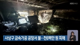 사상구 금속가공 공장서 불…천6백만 원 피해 - kakaoTV 사상구 금속가공 공장서 불…천6백만 원 피해