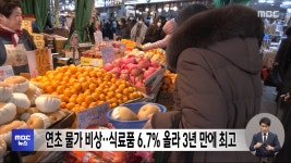 연초 물가 비상‥식료품 6.7% 올라 3년 만에 최고 - kakaoTV 연초 물가 비상‥식료품 6.7% 올라 3년 만에 최고