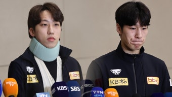 쇼트트랙 박지원 깁스하고 귀국…황대헌 