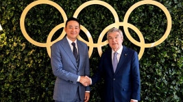 홍정도 부회장, 파리서 바흐 IOC 위원장 면담…협력 논의 - kakaoTV 홍정도 부회장, 파리서 바흐 IOC 위원장 면담…협력 논의